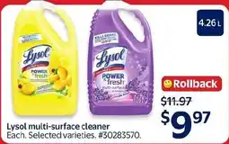 Walmart Lysol multi-surface cleaner offer