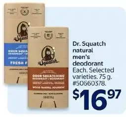 Walmart Dr. Squatch natural men's deodorant offer