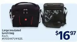 Walmart Large insulated lunch bag offer