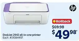 Walmart hp DeskJet 2942 all-in-one printer offer