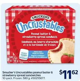Walmart Smucker's Uncrustables peanut butter & strawberry spread sandwiches offer