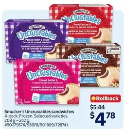 Walmart Smucker's Uncrustables sandwiches offer