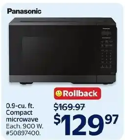 Walmart Panasonic compact microwave offer