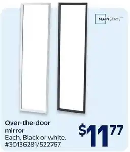 Walmart Mainstays over-the-door mirror offer