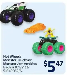 Walmart Hot Wheels Monster Trucks or Monster Jam vehicles offer