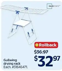 Walmart Mainstays gullwing drying rack offer