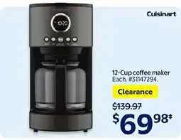 Walmart Cuisinart 12-Cup coffee maker offer