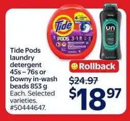 Walmart Tide Pods or Downy In-Wash Beads offer