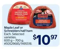 Walmart Maple Leaf or Schneiders half ham offer