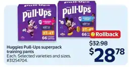 Walmart Huggies Pull-Ups Superpack Training Pants offer