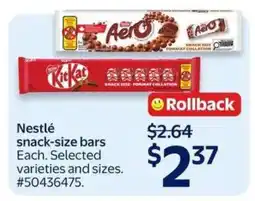 Walmart NESTLÉ Snack Size Bars offer