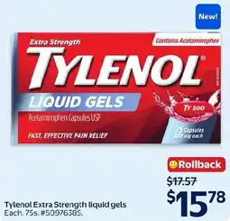 Walmart Tylenol extra strength liquid gels offer