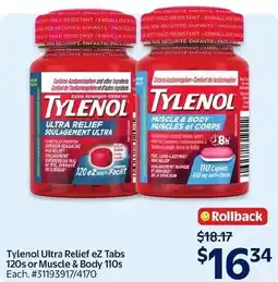 Walmart Tylenol Ultra Relief eZ Tabs offer
