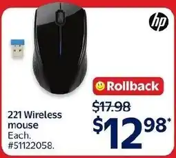 Walmart hp 221 wireless mouse offer