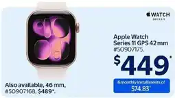 Walmart Apple Watch Series 11 GPS 42 mm offer