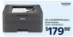 Walmart Brother HL-L2420DW Wireless laser printer offer
