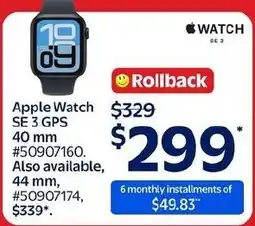 Walmart Apple Watch SE 3 GPS offer