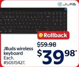 Walmart JLab Jbuds wireless keyboard offer