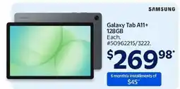 Walmart Samsung galaxy tab a11+ 128gb offer