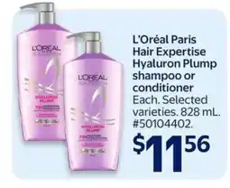 Walmart L'Oreal Paris Hair Expertise Hyaluron Plump Shampoo or Conditioner offer