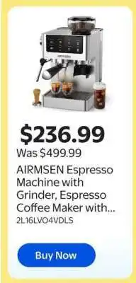 Walmart AIRMSEN Espresso Machine with Grinder, Espresso Coffee Maker offer