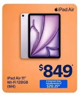 Walmart iPad Air 11 Wi-Fi 128GB (M4) offer