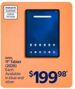 Walmart onn. 11 tablet (2026) offer