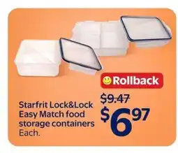 Walmart Starfrit Lock&Lock Easy Match food storage containers offer