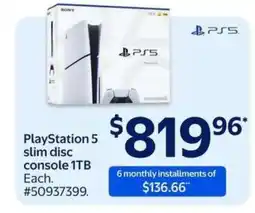 Walmart PlayStation 5 slim disc console 1TB offer