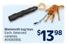 Walmart Mammoth tug toys offer