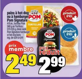Pains à hot-dog ou à hamburger Pom Signature
