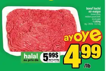 Super C BŒUF HACHÉ MI-MAIGRE offer
