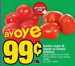 Super C tomates rouges de champs ou tomates italiennes offer