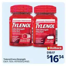 Walmart Tylenol Extra Strength offer