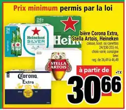Super C bière Corona Extra, Stella Artois, Heineken offer