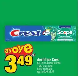 Super C DENTIFRICE CREST offer
