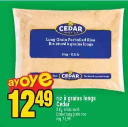 Super C riz à grains longs Cedar offer