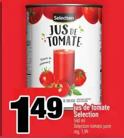 Super C JUS DE TOMATE SELECTION offer