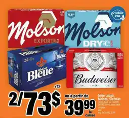 Super C BIÈRE LABATT, MOLSON, SLEEMAN offer