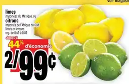 Super C limes ou citrons offer