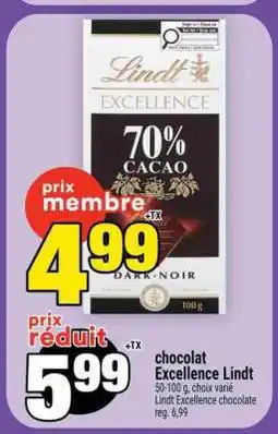 Super C CHOCOLAT EXCELLENCE LINDT offer