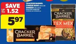 Real Canadian Superstore Cracker Barrel Cheese Bars or Shreds offer