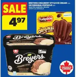 Real Canadian Superstore Breyers Creamery Style Ice Cream 1.4L or Original Popsicle 12's offer