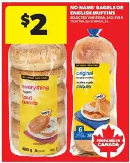 Real Canadian Superstore No Name Bagels or English Muffins offer