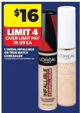 Real Canadian Superstore L'Oréal Infallible or True Match Concealer offer