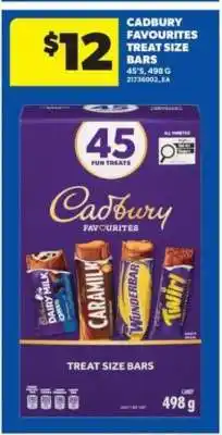 Real Canadian Superstore CADBURY Favourites Treat Size Bars offer
