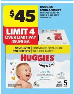 Real Canadian Superstore Huggies Snug and Dry offer