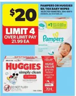 Real Canadian Superstore PAMPERS or HUGGIES BABY WIPES offer