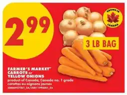 No Frills FARMER'S MARKET CARROTS or YELLOW ONIONS offer