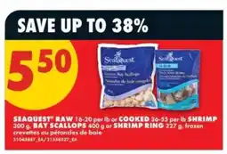 No Frills SEAQUEST RAW or COOKED SHRIMP, BAY SCALLOPS, SHRIMP RING offer